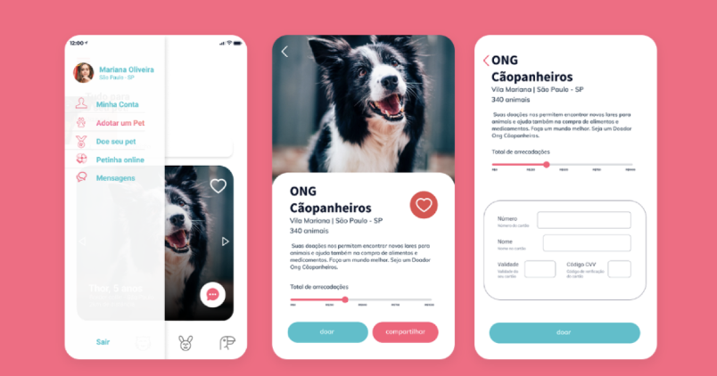 Screens showing positive user feedback and testing results